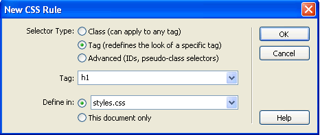 baru aturan tag-css