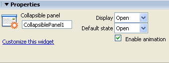Spry Collapsible Panel Properties