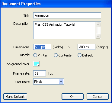 flash cs3 document properties