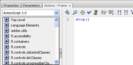 ActionScript 3.0 code stop