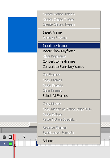 insert keyframe