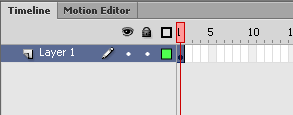 timeline keyframe 1